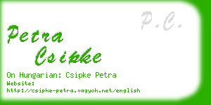 petra csipke business card